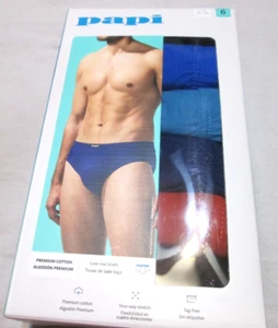 Calzoncillos de tiro bajo de algodón premium Papi para hombre-talla L 36-38-multicolor sólido-6 paquete-nuevo con etiquetas-38 - Imagen 1 de 7