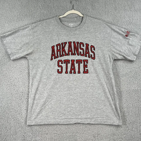 Arkansas State Red Wolves Shirt Mens Large Gray Stitched Logo Tee NCAA Cover