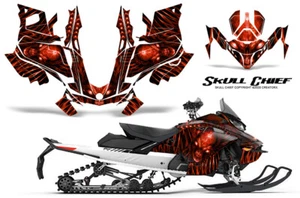 SKI-DOO GEN 4 MXZ SUMMIT SNOWMOBILE SLED CREATORX GRAPHICS SKULL CHIEF RED - Bild 1 von 1