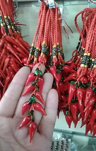 100 corni rossi vetro porta fortuna portachiavi 100 horn charms corno - Imagen 1 de 1