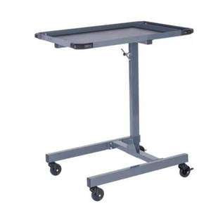 SGS Mobile Workstation Table Adjustable Height Non Slip PVC Mat Bumpers & Wheels - Picture 1 of 11