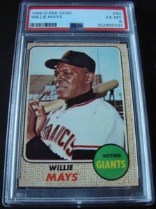 1968 opc O-PEE-CHEE  #50 WILLIE MAYS   psa 6  San Francisco GIANTS  (331) EX-MT - Picture 1 of 3