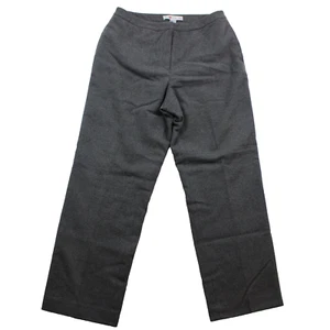 Saks Fifth Avenue Real Clothes Wool Blend Trouser Pants, Petite 12P Gray, Lined - Picture 1 of 11