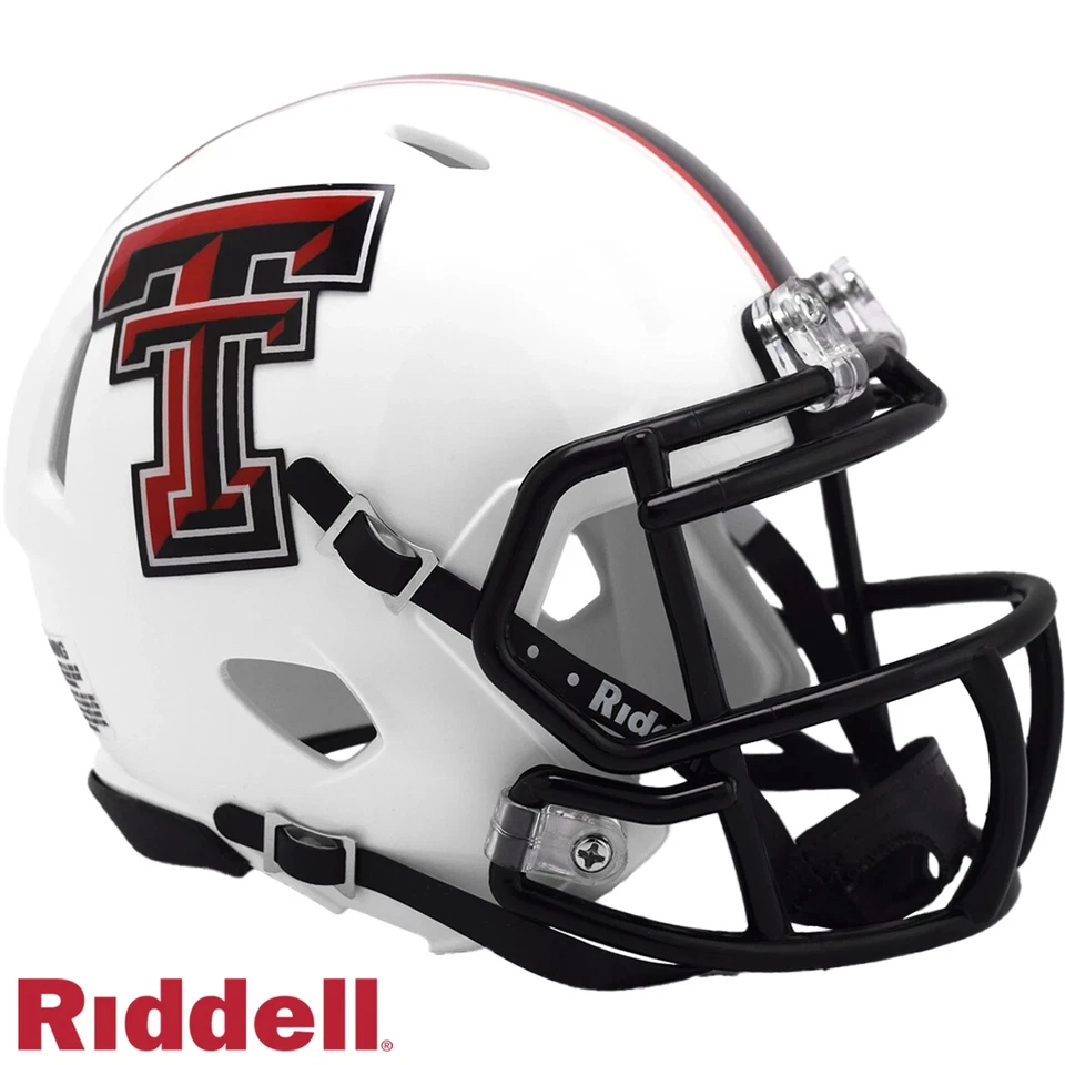 Texas Tech Red Raiders Helmet Riddell Replica Mini Speed Style White