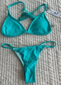 Mermaid Swimwear Women 2 pc swimsuit bikini blue set Size S NWT - Picture 1 of 3