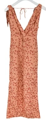 SANDRO Jumpsuit Damen (EU) 34 Ärmellos Leinenmischung Blumenmuster V-Ausschnitt - Bild 1 von 4