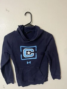 Citadel Bulldogs Youth Hoodie YMD Navy Blue Under Armour - Picture 1 of 3
