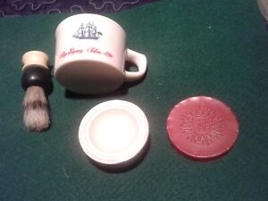 Vin Old Spice Shaving Mug, Unused Original Soap, brush, Ship Recovery-Salem-1794
