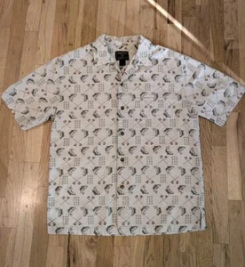 Woolrich Herren Medium Kurzarm Knopfleiste Hemd Baumwolle Webart Angeln Barsch Dadcore - Bild 1 von 13