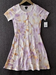 Art Class Girls Tie Dye Ribbed Knit Dress Size L 10-12 Amethyst Purple - Picture 1 of 12