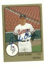 Jackie Brown 1988 ProCards Buffalo Bisons autographed auto signed card 