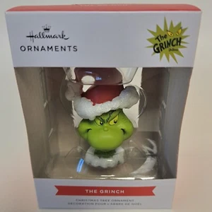 Hallmark Dr. Seuss Cómo el Grinch Robó el Grinch de Navidad en adorno de sombrero de Santa - Imagen 1 de 4