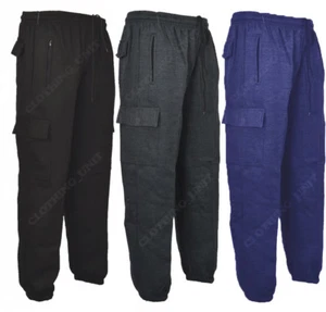Mens Cargo Combat Jogging Bottoms Trousers Elasticated Tracksuit Joggers Gym - Picture 1 of 7