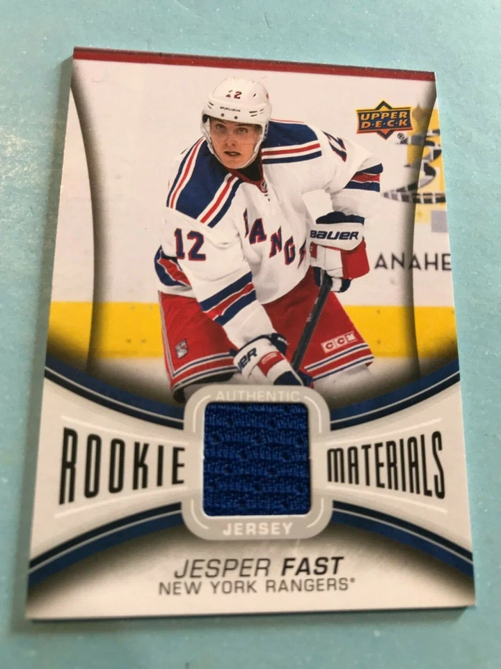 2013-14 Upper Deck "Rookie Materials" Jersey Card # RM-JF Jesper Fast RC! - Image 1 of 2