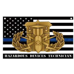Thin Blue Line flag Bomb Squad HDT 3 x 5 Thin Blue Line flag - Picture 1 of 4
