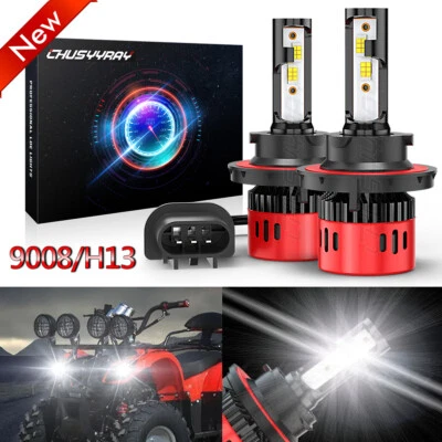For Honda Foreman 500 2005-2014 ATV LED Headlight Kit 9008 H13 6000K White Bulbs - Image 1 of 4