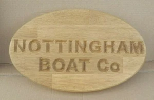 Nottingham Boat Co Wooden Name Plaque Canel Boat, River, Marina , Barge.(FF330) - Picture 1 of 6