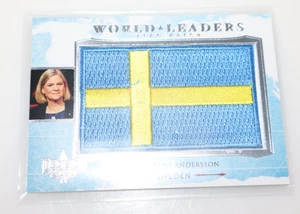 Tarjeta de Suecia Decision 2020 World Leaders Flag Patch Magdalena Andersson #WL65 - Imagen 1 de 2