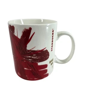 Starbucks 2014 Red Starburst & Gold Holiday Weihnachten Kaffeebecher Tasse - Bild 1 von 9