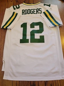 Reebok Aaron Rodgers Green bay Packers NFL Football Jersey Youth Large 14-16 Boy - Picture 1 of 9