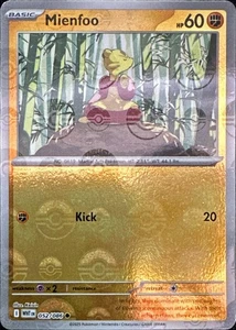 Juego de cartas coleccionables Pokémon Mienfoo (patrón Poke Ball) 052/086 SV: llamarada blanca común - Imagen 1 de 1