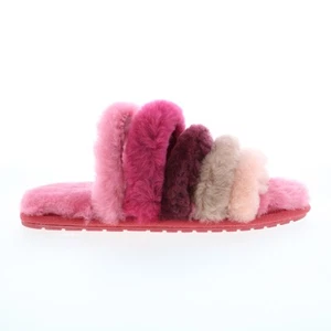 Emu Australia Mannikin W12693 Womens Red Leather Slides Slippers Shoes 9 - Picture 1 of 4