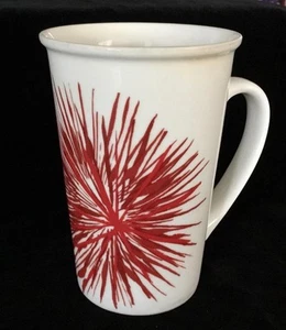 2014 Starbucks Weihnachten Kaffee Tee Becher rot Starburst Keramik 12 oz - Bild 1 von 7