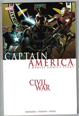 CIVIL WAR CAPTAIN AMERICA TP TPB Ed Brubaker Mike Perkins 1st print 2007 NEW NM - Image 1 of 2