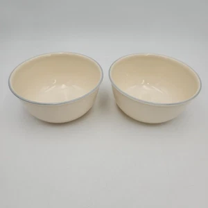 Juego de 2 cuencos de chile de cereal para sopa profunda Corelle con borde azul claro 6-1/4 x 2-7/8 - Imagen 1 de 9