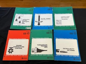 Chrysler 1968 Master Technician Service Conference lote de 6 libros de referencia - Imagen 1 de 8