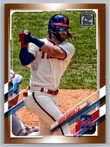 Bryce Harper 2021 Topps Series 1 Gold Parallel /2021 #250 Philadelphia Phillies - Picture 1 of 2