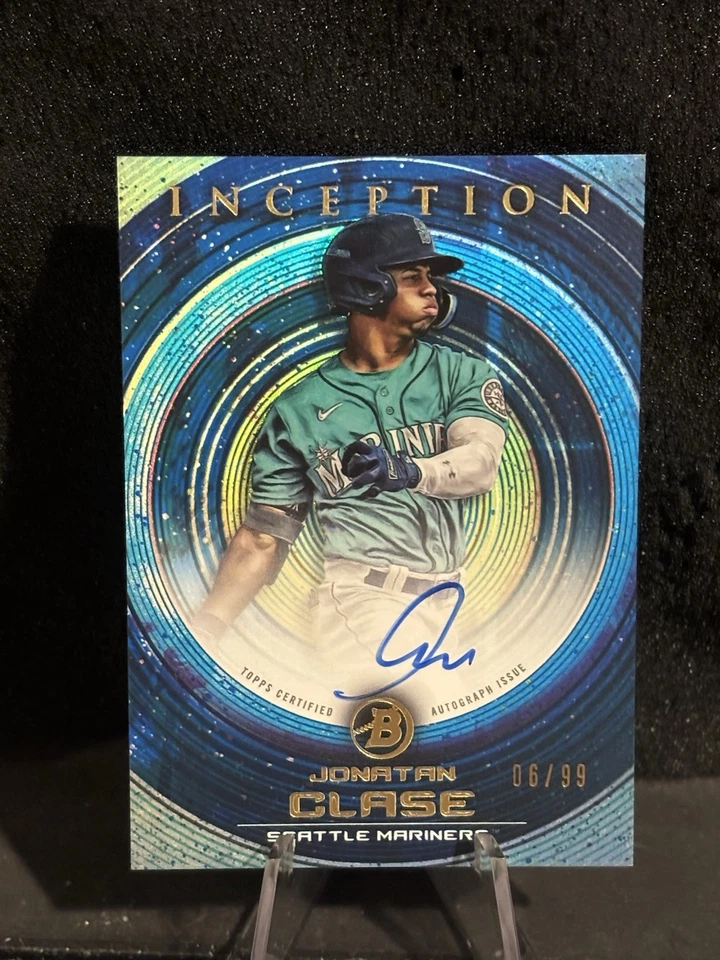 2022 Bowman Inception Jonatan Clase Blue Auto /99 Seattle Mariners - Image 1 of 1