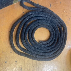 Heavy Duty Black Braided Dock Line 21 Ft X 7/8 Used Nice Shape - Picture 1 of 6