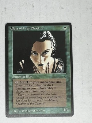 Elves of Deep Shadow - Magic: The Dark 1994 mtg Magic the gathering NM - Image 1 of 2