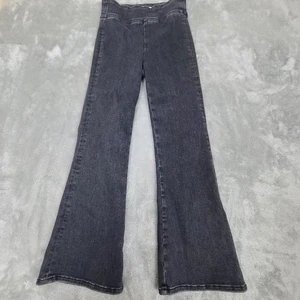 Frame Jetset Crop Mini Boot Sheen Noir Black Stretch High Rise Bootcut 0 - Picture 1 of 11