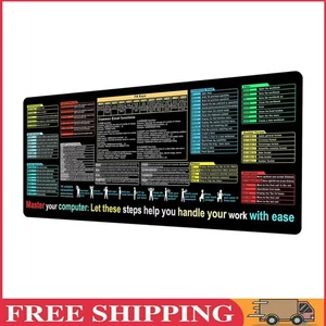Waterproof Mouse Pad Excel Mouse Pad Cheat Sheet Gaming Mousepad Office Supplies - Afbeelding 1 van 11