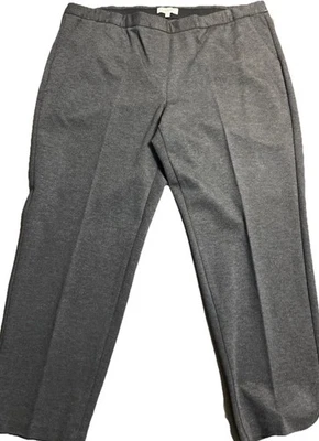 Talbots Women’s Pants Ponte Knit 24W Gray High Rise Pull On Stretch Comfy Classy - Image 1 of 4