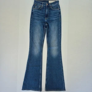 RAG & BONE Jeans 6 25 W24 L33 Blue Womens Bootcut Casey High Rise Flare - Picture 1 of 13