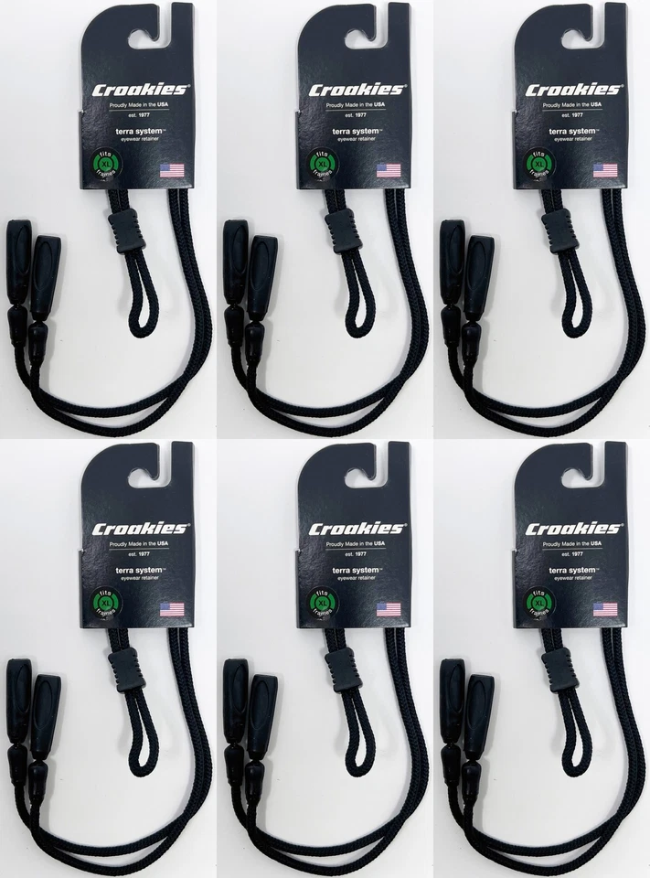 Croakies Terra System Sport Eyewear Retainer Black 12 Inch X 3.2mm