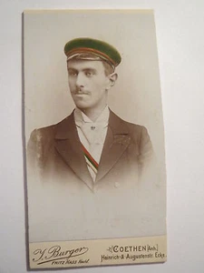 Köthen - Cöthen - Student in Couleur - color rojo-verde-blanco - CDV Ascania? - Imagen 1 de 2