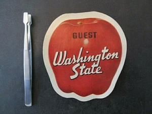 WASHINGTON STATE, GUEST APPLE VINTAGE DECAL, MINT - Picture 1 of 2