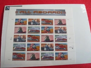 DOC Scott #3333 All Aboard Trains 33¢ Sheet of 20 MNH OG XF - Picture 1 of 6