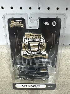 Chevy 67 Nova Chevrolet 1967 5 aniversario Muscle Machines negro 05-30 1:64 - Imagen 1 de 2