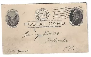 U.S. - Scott's #UX18 card mailed Syracuse, NY, April 6, 1904 to Rochester, NY - Picture 1 of 2