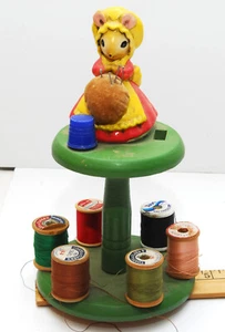 Josef Lorrie Designs 60s Thread/Scissors Holder Nice Mouse Design Cute - Picture 1 of 5