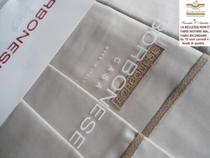 COMPLETO LENZUOLA BORBONESE RASO SATIN 100% COTONE CON PROFILO OP MATRIMONIALE - Bild 1 von 8