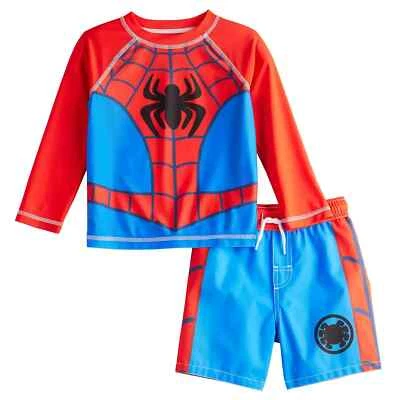 Nuevo Marvel Niño Pequeño Spider-Man Protector contra Erupciones y Bañador Set 3T 4T Foto 1 de 2
