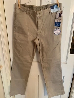 Lee Riders Classic Fit Straight Leg Comfort Waist 12 Med Khaki - Image 1 of 4