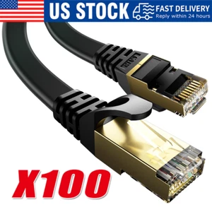 Cat 8 Ethernet RJ45 Cable Super Speed 40Gbps Patch LAN Network Gold Plated Lot - Afbeelding 1 van 23