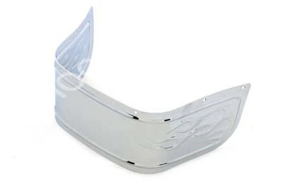 1980-2013 ALMOHADILLA DELANTERA DE ACERO CROMADO LLAMAS FALDA Harley Touring Softail Foto 1 de 2